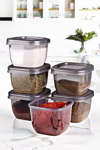 6 boîtes de conservation en plastique sans BPA - 55 cl