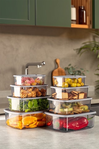 8 boîtes de conservation - 250 à 1200 ml