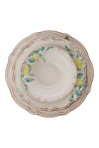 Service en porcelaine Lemon - 24 pièces