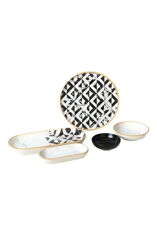 Service petit-déjeuner en céramique - 18 pièces