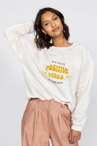 Sweat em algodão biológico - Cru