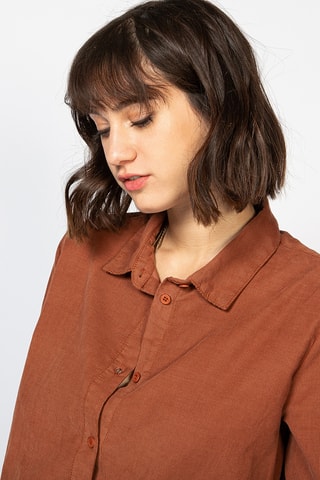 Camisa regular - Vermelho-tijolo