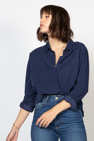 Camisa regular - Azul-marinho