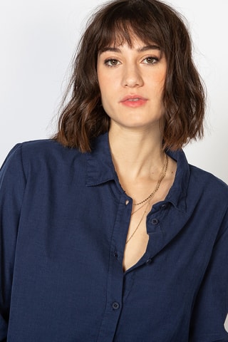 Camisa regular - Azul-marinho