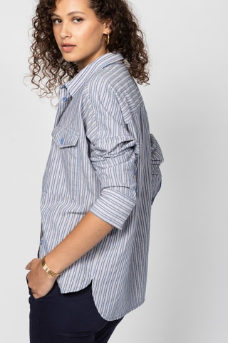 Camisa oversize - Azul-marinho