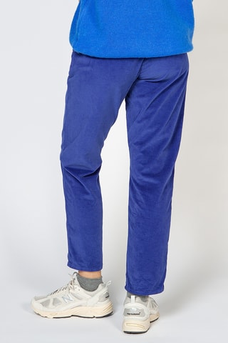 Calças relaxed em veludo - Azul