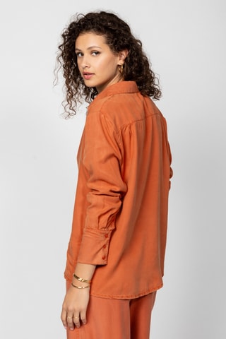 Camisa regular - Vermelho-tijolo