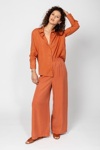 Camisa regular - Vermelho-tijolo