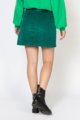 Saia direita em veludo - Verde