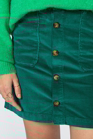 Saia direita em veludo - Verde