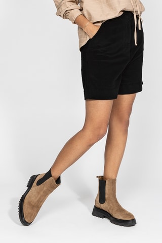 Calções de cintura subida - Preto