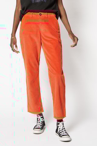 Calças relaxed - Laranja