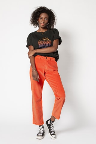 Calças relaxed - Laranja