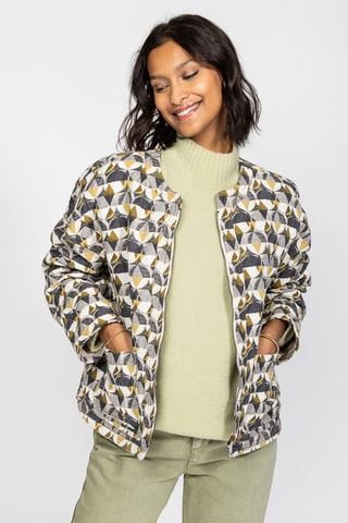 Casaco oversize - Cinzento e amarelo