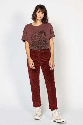 Calças relaxed - Bordô
