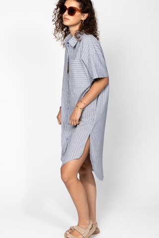 Vestido-camisa - Azul-marinho