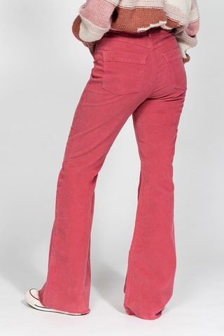 Calças de cintura alta - Rosa