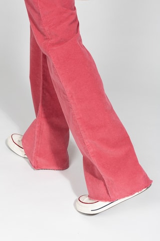 Calças de cintura alta - Rosa