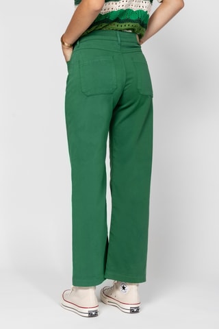 Calças de cintura alta - Verde