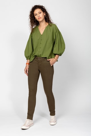 Calças slim - Caqui