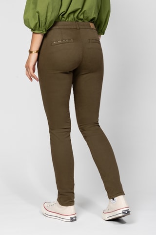 Calças slim - Caqui