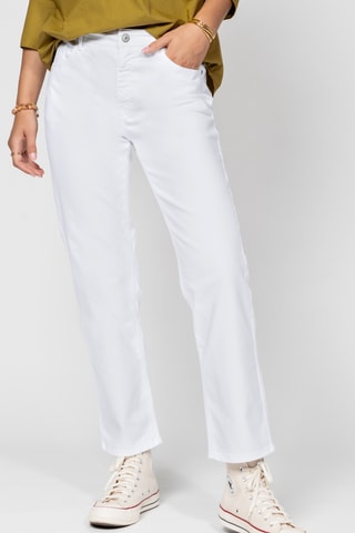 Calças de ganga direitas - Branco