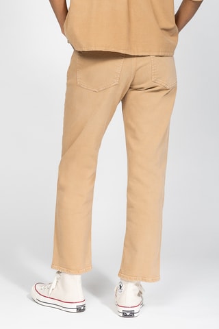 Calças de ganga direitas 7/8 - Bege