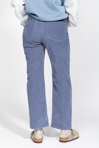 Calças direitas de cintura alta - Azul