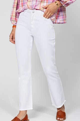 Calças de cintura alta - Branco