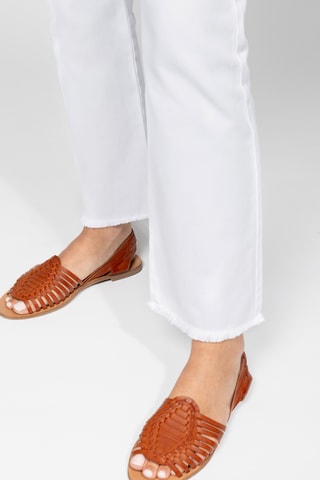 Calças de cintura alta - Branco