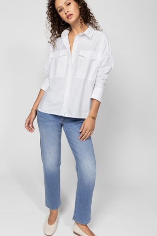 Calças de ganga direitas - Azul-claro