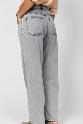 Calças de ganga direitas - Cinzento-claro