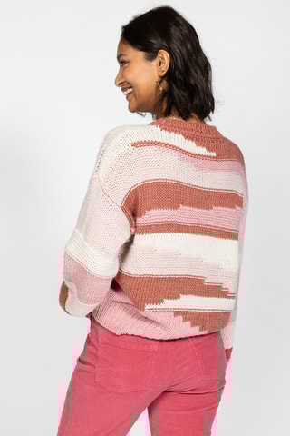 Camisola - Cru e castanho