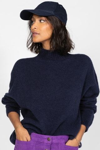 Camisola oversize - Azul-noite