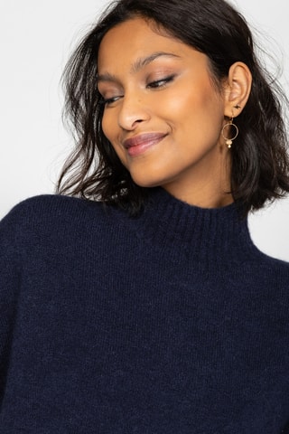 Camisola oversize - Azul-noite