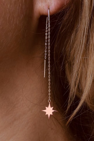 Pendientes - Plata chapada en oro rosa