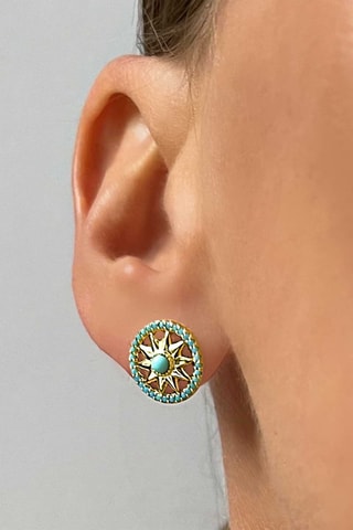 Pendientes - 
Plata chapada en oro amarillo