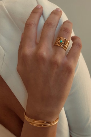 Pulsera  - Plata chapada en oro fino amarillo