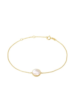 Pulsera - Plata bañada en oro amarillo y nácar