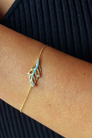 Pulsera - 
Plata chapada en oro amarillo