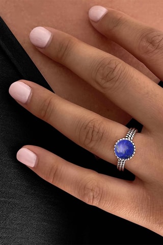 Anillo - Plata y lapislázuli