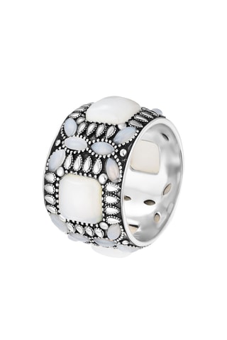 Anillo Plata y nácar