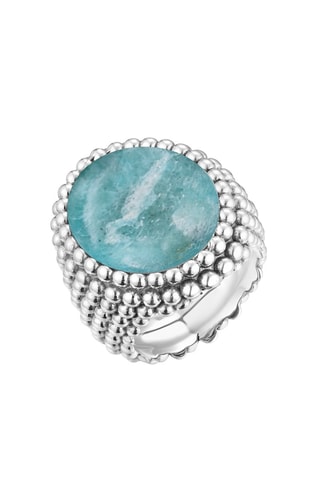 Anillo - Plata y amazonita