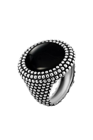 Anillo  -  Plata y ónice