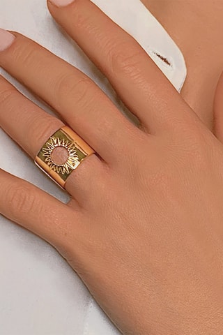 Anillo - Plata chapada en oro amarillo