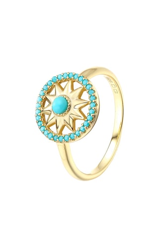 Anillo - 
Plata chapada en oro amarillo