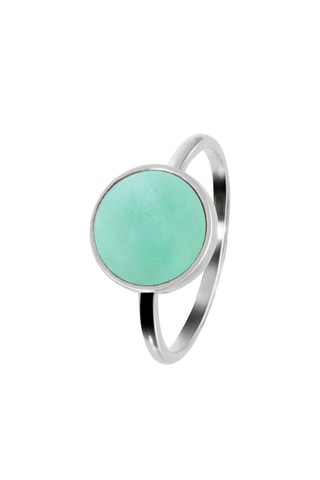 Anillo - Plata y amazonita