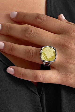 Anillo - Plata y cuarzo