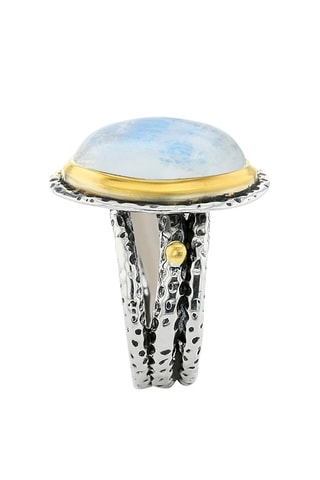 Anillo - Plata y piedra de luna