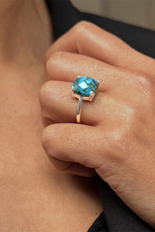 Anillo - Plata y turquesa